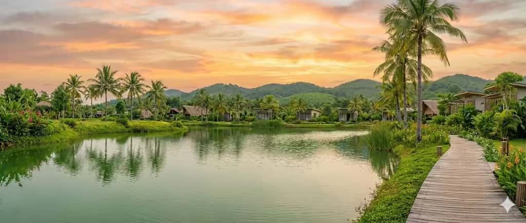 Green Lakes amenities background