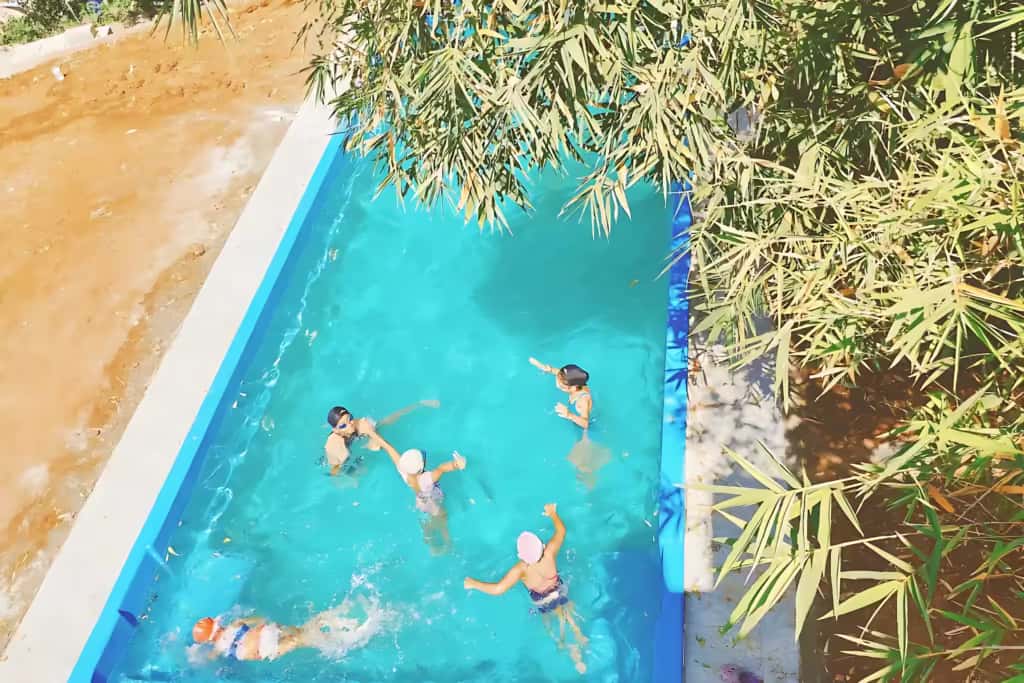 Swimming pool amenity at Green Lakes farmland