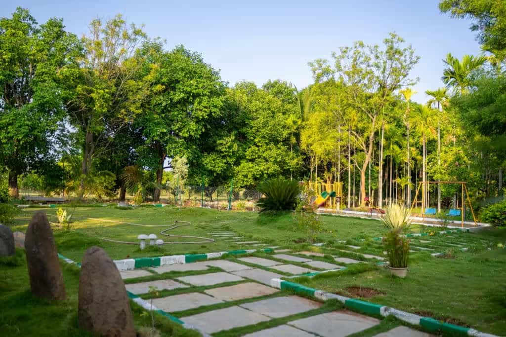 Scenic farmland landscape at Green Lakes